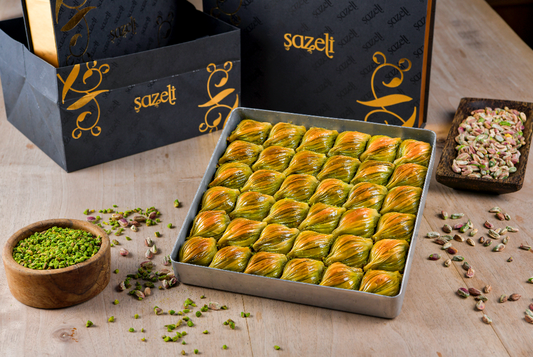 Onion Baklava with Pistachio Tray