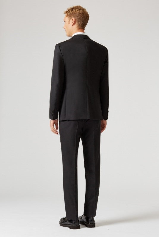 Vicenza line suit in plain wool