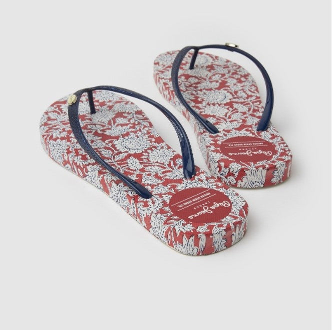 FLORAL RAKE BEACH FLIP FLOPS