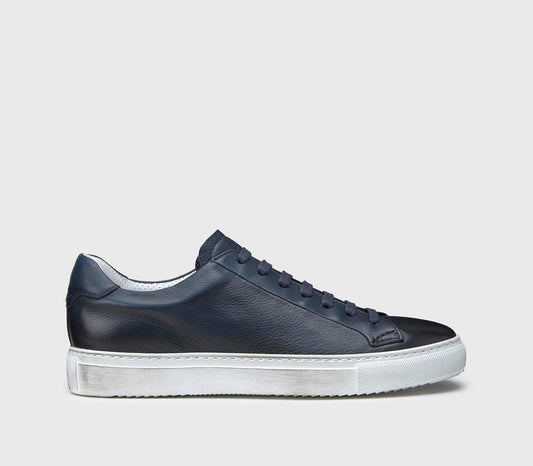 SNEAKERS IN BLUE AGED LEATHER