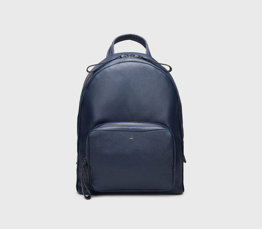 BLUE LEATHER BACKPACK