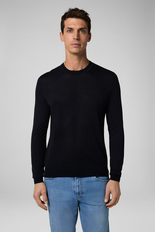 LONG-SLEEVED ROUND-NECK SWEATER