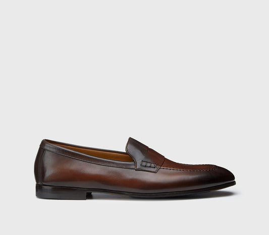 LOAFERS IN BROWN LEATHER