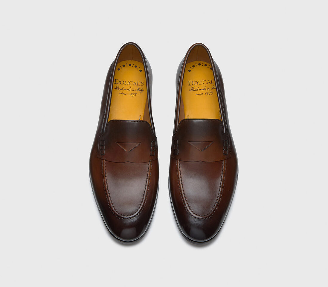 LOAFERS IN BROWN LEATHER