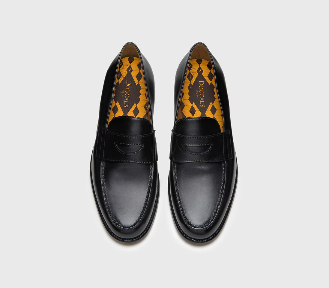 ‘MARIO 50’ BLACK LEATHER LOAFER